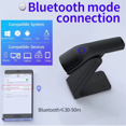 thumbnail image 4 of Handheld Bluetooth Barcode Reader Auto Scanning 2.4G QR Code Reader with Stand 2D Wireless Barcode Scanner, 4 of 6