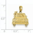 thumbnail image 3 of Designer 14K Yellow Gold Polished & Textured Just Married Pendant (Length=19) (Width=17) Made In Peru -Jewelry By Sweet Pea Creations, 3 of 3