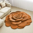thumbnail image 1 of Feltree 3D Floral Print Non-Slip Soft Area Mat 24x24 Inch for Living Room Bedroom Entryway Home Decor, 1 of 8