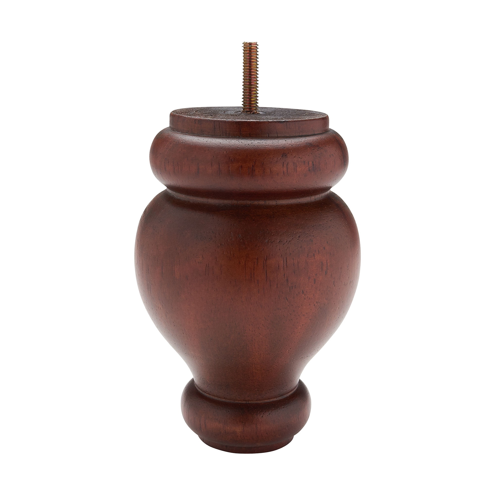 6in H x 6in Dia Stained Cherry Solid Hardwood Sofa and Chair Bun