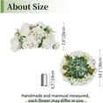 thumbnail image 5 of Blosmon Artificial Flower Kissing Balls for Wedding Table Centerpieces 10Pcs 14.2 Large White Fake Roses Hydrangea Flower Arrangement, 5 of 8