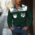 thumbnail image 5 of ZVNAΖH Men's Western Cowboy Camo Work Shirts Long Sleeve Button Down Army Cargo Shirt Jacket with Two Chest Pockets, 5 of 7