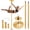 Gold, variant on Professional 45mm Dance Pole, Heavy-Duty Steel Construction for Home Gyms, Dance Studios, and Nightclub Performances(Black)