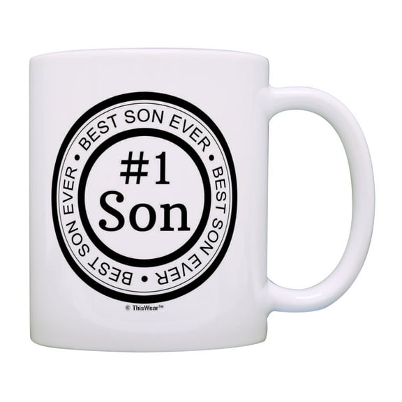 ThisWear Mom Son Gifts or Dad Son Gifts Best Son Ever #1 Son Coffee Mug Son Coffee Mug
