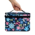 thumbnail image 3 of HELLHERO Travel Cosmetic Bags Polyester Wide Open Portable Pouch Wind-blue Powdered Flowers Unisex, 3 of 6