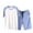 Light Blue, variant on uublik Men Pajamas Sets Adults Short Sleeve Sleepwear 2 Piece Pj Sets for Men Soft Nightwear with Pockets, Light Blue