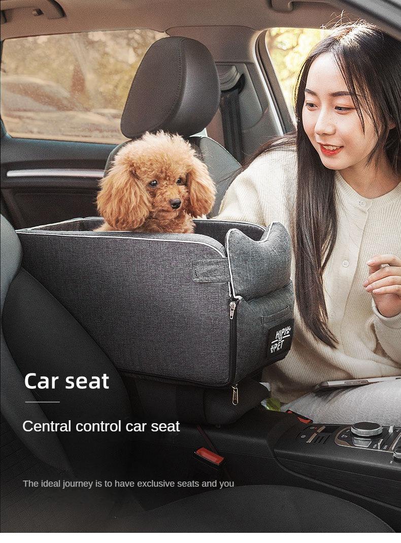 Pet Daily Kit Pet Car Seat for Center Console,Small Pet Booster Seat,Portable Pet Travel Carrier Bags for Dog Cat Puppy Car Seat on Car Armrest,Washable Dog Cat Booster Seat with Safety Tethers