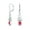 Red, variant on Womens Oval Bezel Set Ruby Red CZ Celtic Love Knot Dangle Earrings .925 Sterling Silver Leverback
