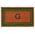 thumbnail image 1 of Calloway Mills 153011830G 18 x 30 in. Green Border Monogram Rectangular Doormat, Natural - Letter G, 1 of 1