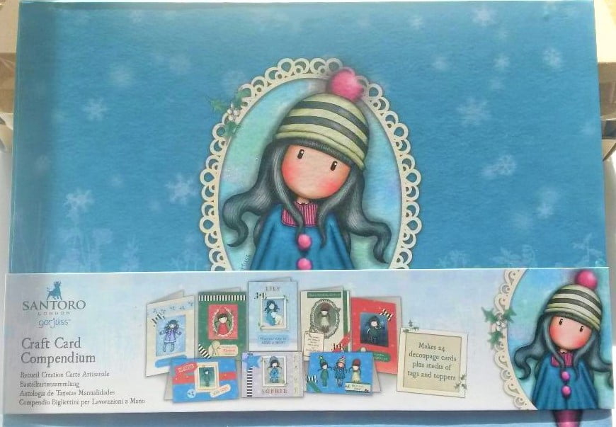 Santoro London DoCRAFTS GORJUSS CHRISTMAS CARDs COMPENDIUM with RUBBER