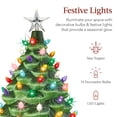 thumbnail image 4 of Best Choice Products 24in X-Large Pre-Lit Ceramic Christmas Tree Decor w/ 74 Multicolor Bulbs, LED Light - Green, 4 of 8