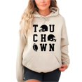 thumbnail image 6 of Touchdown Football Hoodie Distressed Game Day Tailgate Pullover Sweatshirt, Sand, L, 6 of 8