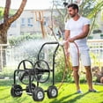 thumbnail image 2 of PayLessHere Hose Reel Hold Up To 300 Ft with 4 Wheels Storage Basket,Black, 2 of 7