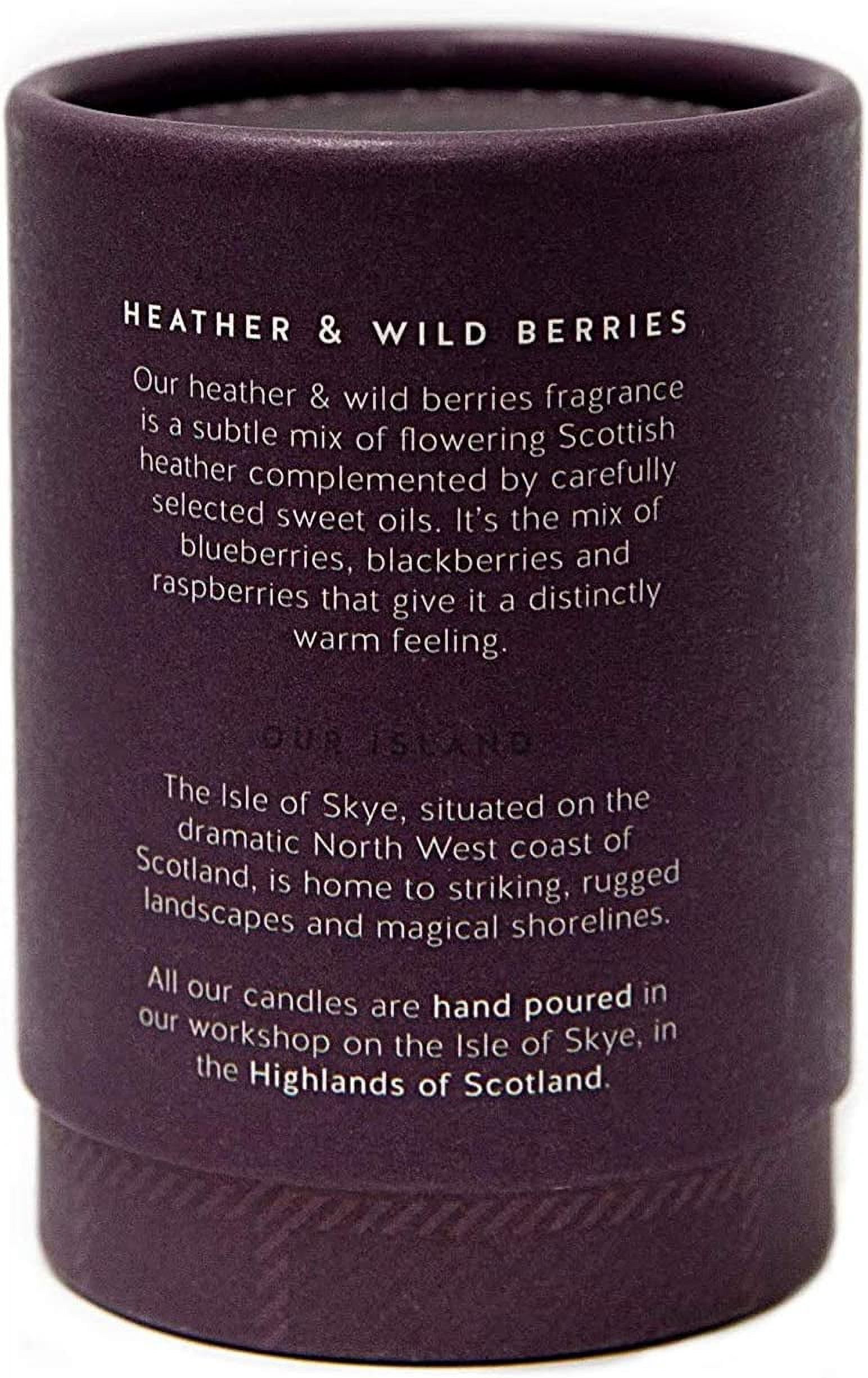 Isle of Skye Candle Co. Heather and Wild Berries 100% Natural Blend of Soya Wax and Botanical Oils, 20h Candle Made in Scotland