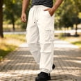 thumbnail image 2 of Mens Quick Dry Sun Protection Cargo Pants with Multi Pockets Casual Lightweight Drawstring Elastic Waist Joggers for Outdoor Work, 2 of 9