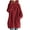 Red, variant on jsaierl Women's Solid Color Hoodie Full Zip Long Sleeve Sweatshirts Oversized Long Jacket Coat Tops With Pockets