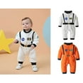 thumbnail image 6 of StylesILove Baby Boys Astronaut Fleece Jumpsuit Toddler Boys Festival Long Sleeve Romper for Photo Props and Special Occasion (White, 90/12-18 Months), 6 of 7