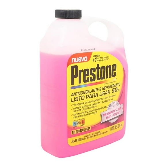 Anticongelante y refrigerante Prestone rosa 946 ml