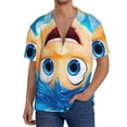 thumbnail image 7 of Lsque inside out 2 print Men's Cuban Collar Short Sleeve Shirt Summer Beachwear Casual Button Down Fashionable Vacation Leisure Shirt-XX-Large, 7 of 7