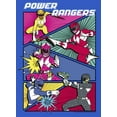 thumbnail image 2 of Men's Power Rangers Character Panels  Graphic Tee Royal Blue Heather Small, 2 of 5