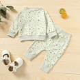 thumbnail image 4 of XBASW Baby Toddler Girls Spring Fall Sweatsuit 2PCS Set Long Sleeve Sweatshirts Tops Sweatpants Floral Printed Outfit 3M-3T, 4 of 8