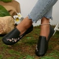 thumbnail image 3 of Black Female Fashion Flat Shoes Featuring Round Toe Floral Design For Outdoor Leisure Activities, 3 of 8