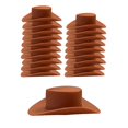 thumbnail image 1 of Mini sombrero de vaquero para 20 piezas, decoración para casa de muñecas, miniatura occidental creativa para juegos de rol, espectáculos, adornos de d Marrón, 1 of 8