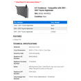 thumbnail image 2 of A/C Condenser - Compatible with 2001 - 2007 Toyota Highlander - Kool Vue, 2 of 2