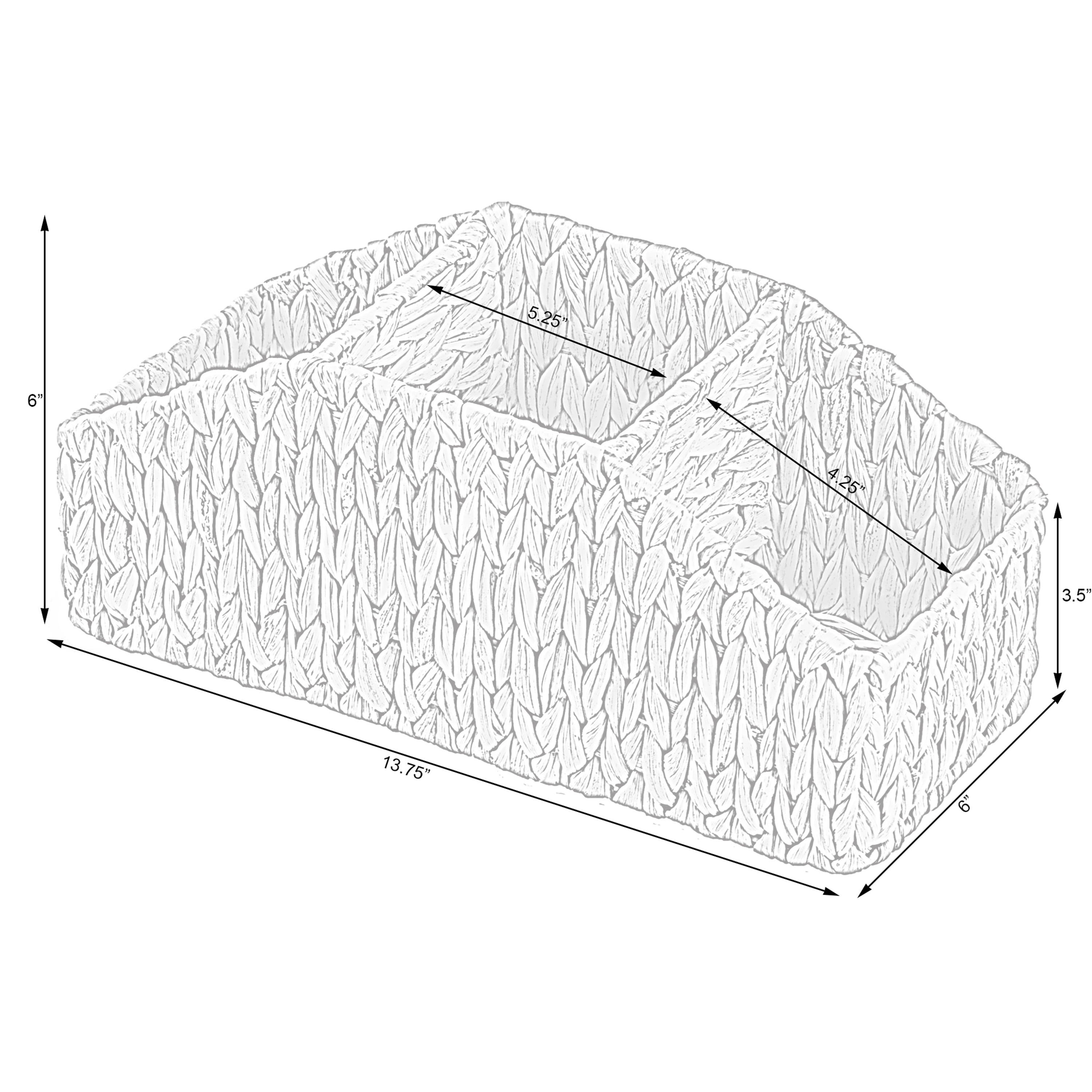 Natural Water Hyacinth Storage Organizer Caddy