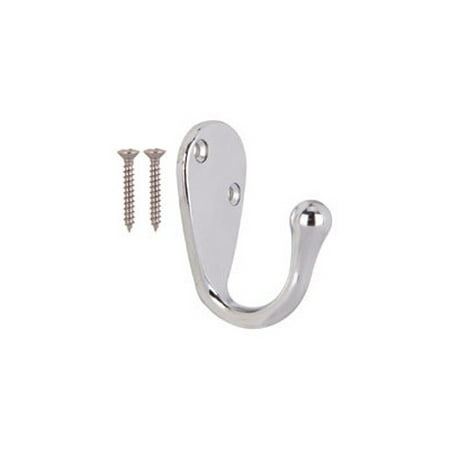 

2PC ProSource H63CH-PS Single Robe Hook Bright Chrome