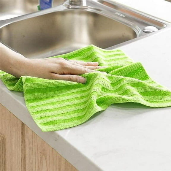 XTek Clean XT-1005 Dual Sided Micro Fiber Cleaning Towel, Green - 2 Piece