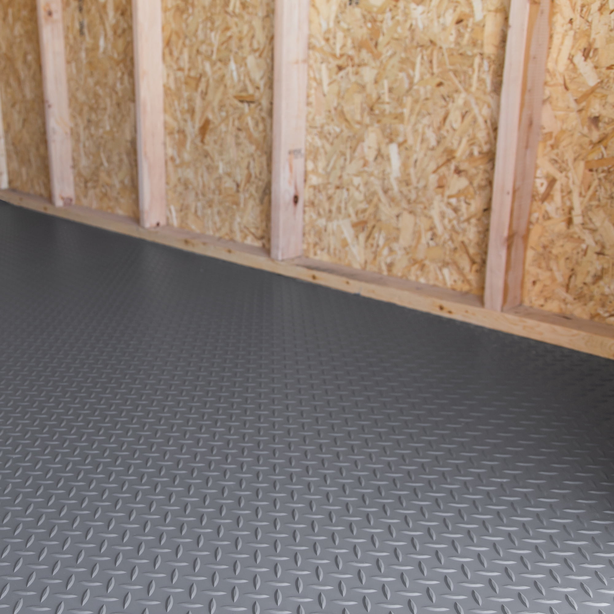 G-Floor Diamond Tread Vinyl Shed Flooring Cover - Slate Grey