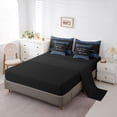 thumbnail image 5 of jejeloiu Chic Cheetah Pattern 7pcs Bedding Comforter Set,Wildlife Animals Leopard Queen Bedding Sets,Black Deepblue Queen Sheet Sets For Kids,Ultra Soft Home Decor Reversible, 5 of 8