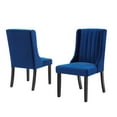 thumbnail image 1 of Side Dining Chair, Set of 2, Velvet, Blue Navy, Modern Contemporary Urban Design, Kitchen Room Cafe Bistro Restaurant Hospitality, 1 of 8