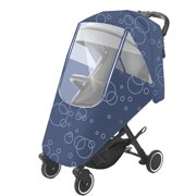 RIONIMA Universal Stroller Rain Cover, Waterproof PVC Windshield for Baby Pram, Weather Shield for Jogging, Walking, Travel & Outdoor Activities
