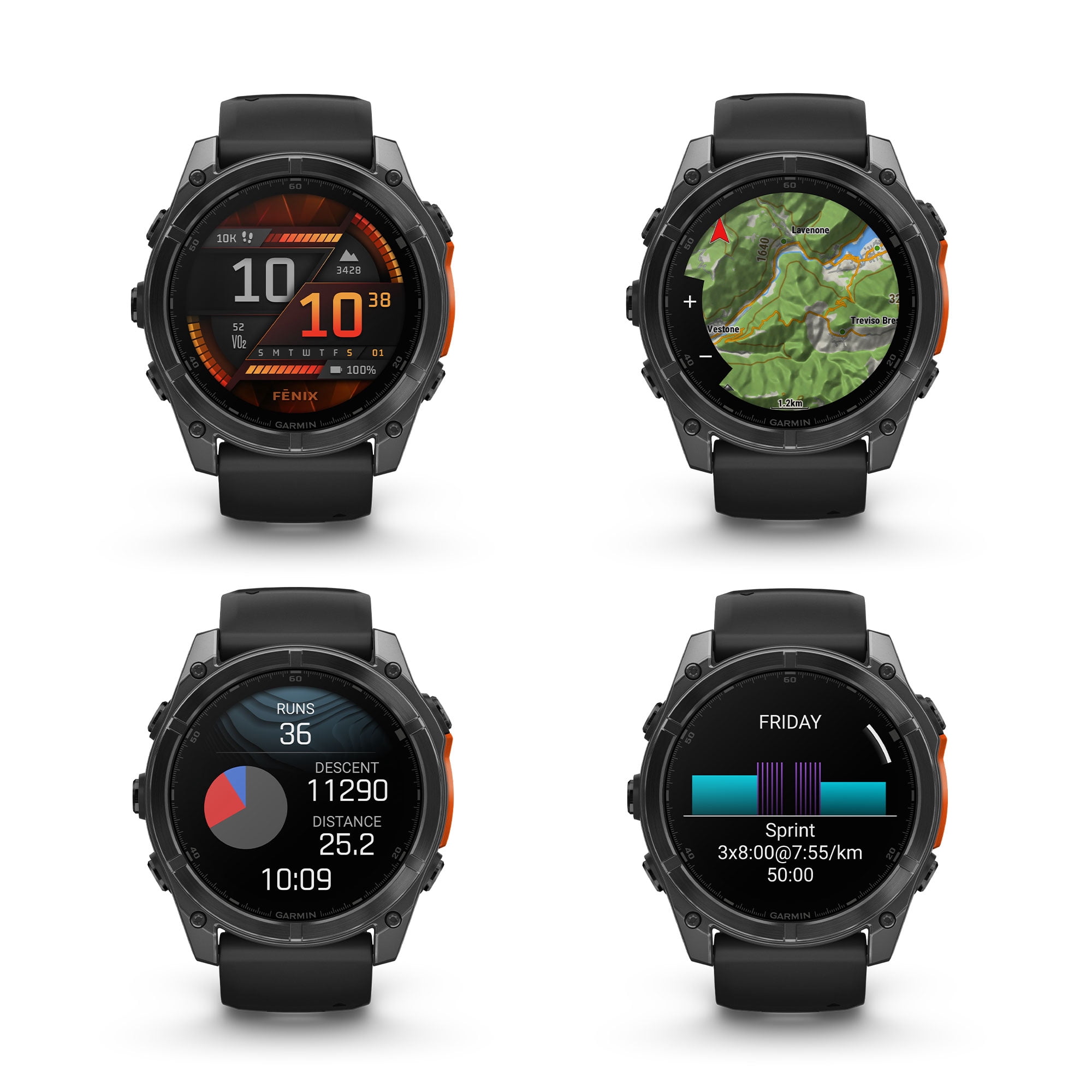 Garmin Fenix 8 51MM AMOLED Multisport GPS Smartwatch Slate Gray with Black Silicone Band, Built-in LED Flashlight, Health & Fitness Smart Watch Bundle for Men & Women