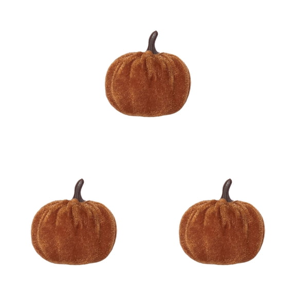 Velvet Pumpkins Rustic Autumn Harvest Decoration, Velvet Artificial Pumpkin Soft Stuffed Artificial Pumpkins for Table Kitchen Centerpiece Fall Harvest Halloween Thanksgiving Decor