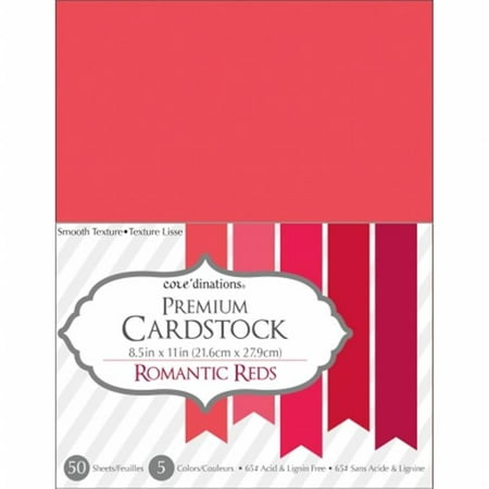 Coredinations Value Pack Cardstock, Romantic Reds - 8.5 x 11 (Best Value Business Cards)