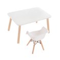 thumbnail image 1 of Mesa Rectangular con Silla Eames con Descansabrazos (Blanco), 1 of 1