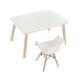 thumbnail image 1 of Mesa Rectangular con Silla Eames con Descansabrazos (Blanco), 1 of 1