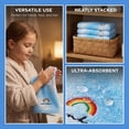 thumbnail image 7 of Unique Bargains 2 Pcs Rainbow Cotton Soft Absorbent Hand Towels Blue 28" x 13", 7 of 7