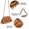 thumbnail image 3 of Shoulder Clutch Purse for Women, Designer Small Dumpling Chain Bag, Soft Ruched Crossbody Bag, 3 of 5