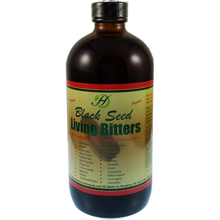 HerbOrganic Black Seed Living Bitters [Pack of 2 - Brown - 16 (Best Brand Of Bitters)