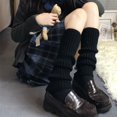 thumbnail image 1 of JK Lolita-calcetines largos de punto para mujer, calentadores de piernas, calcetines de ganchillo góticos, puños de botas, blanco, Y2K, Punk, otoño e invierno, nuevo, 1 of 4