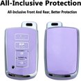 thumbnail image 3 of Key Fob Cover Compatible with Toyota Highlander Camry RAV4 Corolla Tocoma Tundra 4Runner Sequoia Keychain Case Holder Protector,Purple, 3 of 7