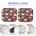 thumbnail image 6 of Haiem Skull and Roses Car Windshield Sun Shade (2 Pieces) Foldable Windshield Sun Shade Car Accessories for Truck SUV Pickup-Medium, 6 of 7