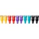 thumbnail image 1 of Tapones de silicona reutilizables para botellas de vino (juego de 10), rojo, azul, naranja, morado y negro, 1 of 4