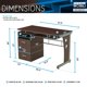 thumbnail image 3 of Techni Mobili Computer Desk with Ample Storage,Office Furniture, Chocolate My Lux Decor Round, 3 of 6