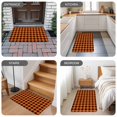 thumbnail image 6 of Farm Buffalo Plaid Door Mat&nbsp;Indoor Outdoor Entrance, Non Slip Rug for Kitchen Bathroom Entryway Rug, Orange Black Checkered Washable Doormat Floor Mat for Office Home Decor 20x31.5 Inch, 6 of 8