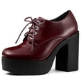 thumbnail image 1 of Unique Bargains Women's Platform High Block Heel Ankle Boots, 1 of 7